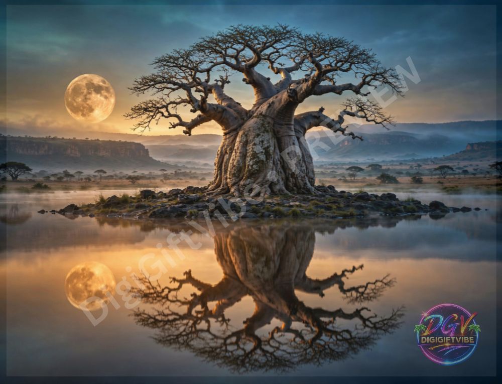 Ancient Guardian Beneath the Golden Moon